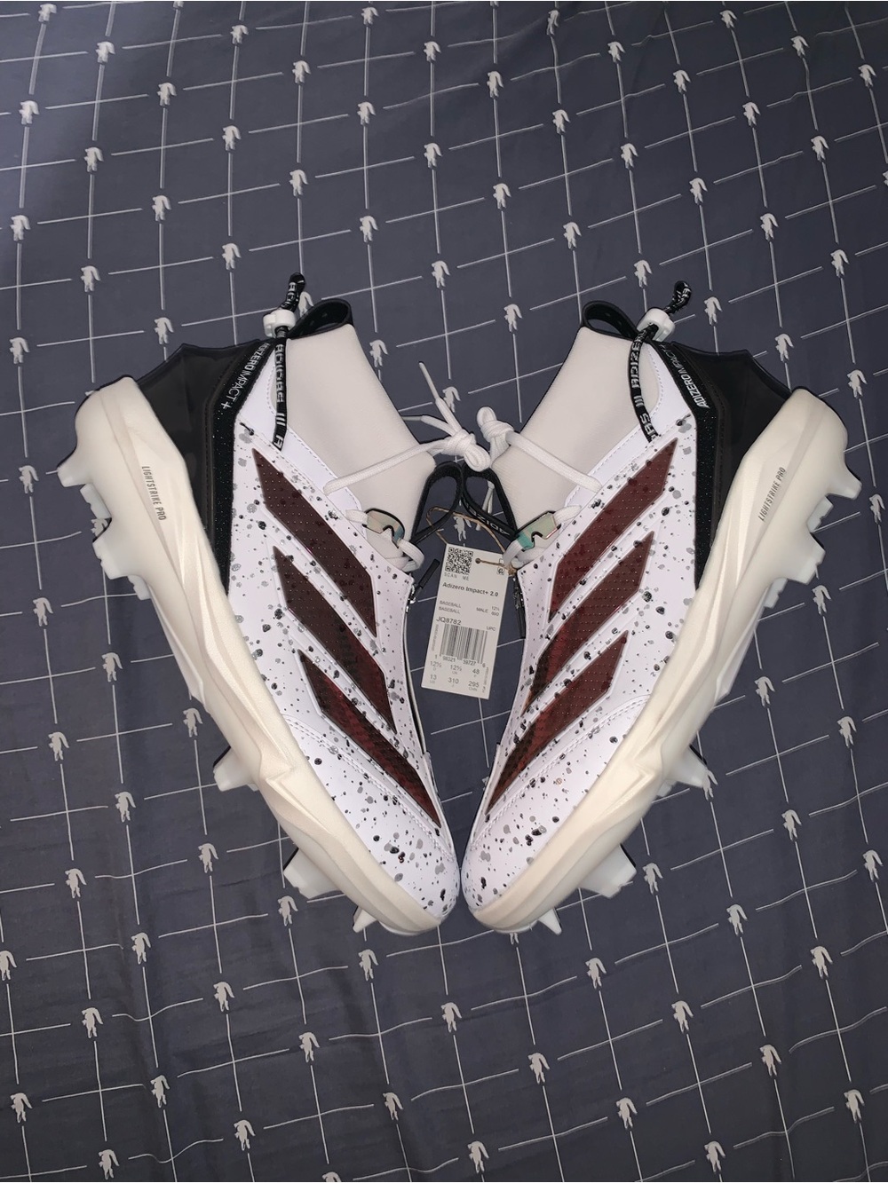 Adidas Adizero Impact+ 2.0 TPU Shades Cloud White/Core Black JQ8782 Size: 13